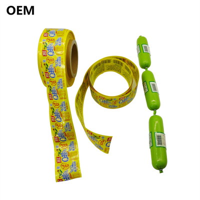 Casing per salsicce di plastica Logo personalizzato Flexografia Stampa Casing per salsicce di plastica di manzo