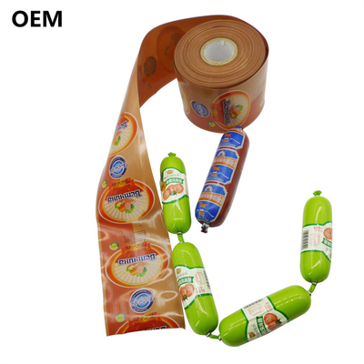 Casing per salsicce di plastica Logo personalizzato Flexografia Stampa Casing per salsicce di plastica di manzo