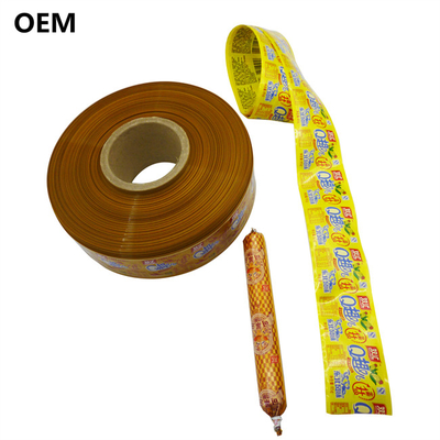 Casing per salsicce di plastica Logo personalizzato Flexografia Stampa Casing per salsicce di plastica di manzo