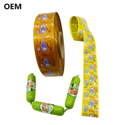 Casing per salsicce di plastica Logo personalizzato Flexografia Stampa Casing per salsicce di plastica di manzo
