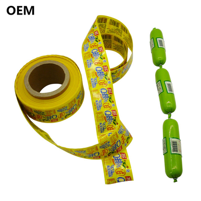 Casing per salsicce di plastica Logo personalizzato Flexografia Stampa Casing per salsicce di plastica di manzo