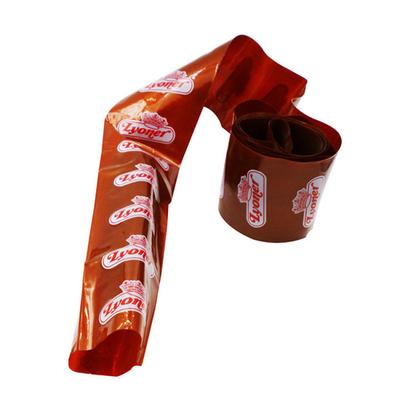 Disponibile in diversi colori Logo doganale Flexografia Stampa 5 strati Salsiccia Casing per salsicce
