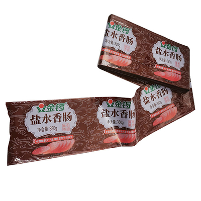 Casing per salsicce di plastica Logo personalizzato Flexografia Stampa Casing per salsicce di plastica di manzo