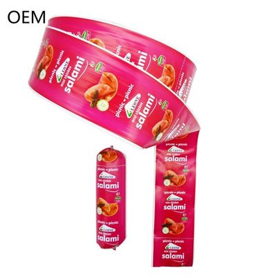 Kingred rotolo da 60 mm colore salsiccia involucro di plastica inodore stampa flessografica personalizzata
