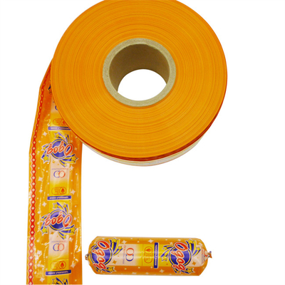conchiglie di salsiccia flexografia multicolore stampa conchiglie di salsiccia di plastica logo personalizzato