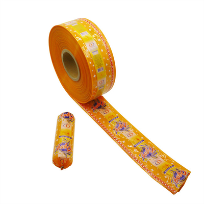 conchiglie di salsiccia flexografia multicolore stampa conchiglie di salsiccia di plastica logo personalizzato