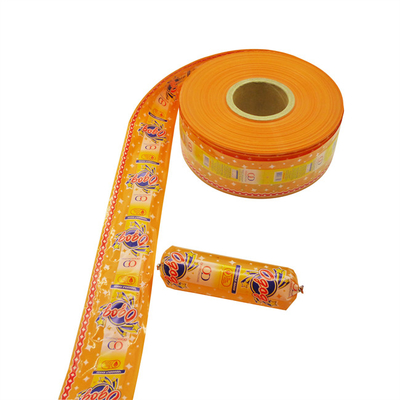 conchiglie di salsiccia flexografia multicolore stampa conchiglie di salsiccia di plastica logo personalizzato