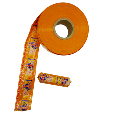conchiglie di salsiccia flexografia multicolore stampa conchiglie di salsiccia di plastica logo personalizzato