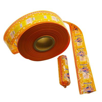conchiglie di salsiccia flexografia multicolore stampa conchiglie di salsiccia di plastica logo personalizzato