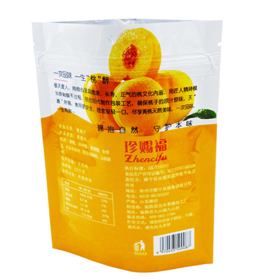 Sacchetto di frutta per snack personalizzato stampa digitale logo sacchetto di plastica a prova di umidità per mantenere fresco con zip