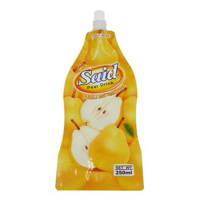Materiale di imballaggio per succhi alimentari Sacchetto di plastica con ugello di plastica