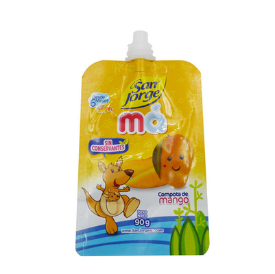Materiale di imballaggio per succhi alimentari Sacchetto di plastica con ugello di plastica