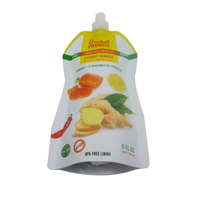 OEM prezzo basso ingrosso succo liquido alimentare sacchetti stand-up con sacchetti stand-up bocca di plastica