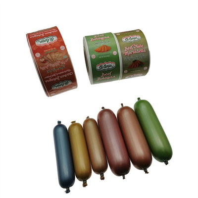 Prodotti alimentari OEM con involucri di salsicce di plastica stampati colorati per salsicce