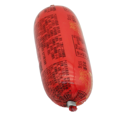 Involucro per salsiccia in plastica alimentare con logo personalizzato, resistente al calore