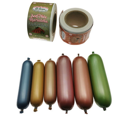 Involucro per salsicce in nylon stampato con logo personalizzato certificato HALAL per uso alimentare per salsicce di carne