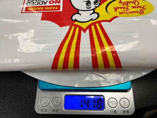 Sacchetti di pollo congelato con stampa logo personalizzato di colore bianco all'ingrosso