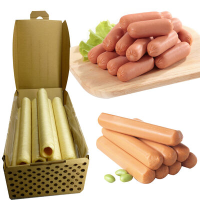 Involucri per salsicce in collagene di dimensioni uniformi per uso alimentare di origine naturale per prodotti hot dog