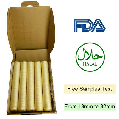 Budelli di collagene certificati FDA e HALAL con lunghezza di 15 metri/filo e permeabilità al fumo superiore per salsicce affumicate