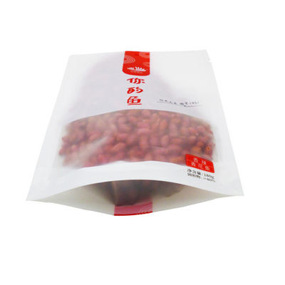 Kingred Biodegradable Stand Up Bag Window Clear Tea Coffee Snack confezionamento sacchetto
