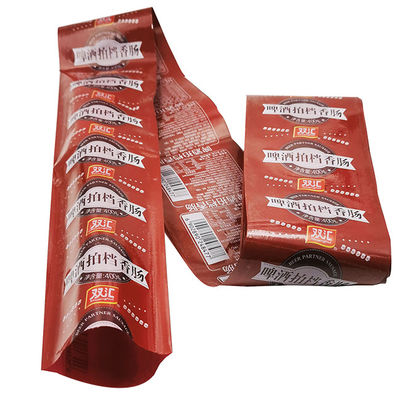 Casing per salsicce in plastica di qualità alimentare con stampa flexografica e colore personalizzato per il marchio