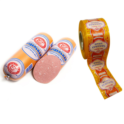 confezione per salsicce stampata con flexografia vivace confezione per salsicce in plastica affumicata per salsicce permeabile